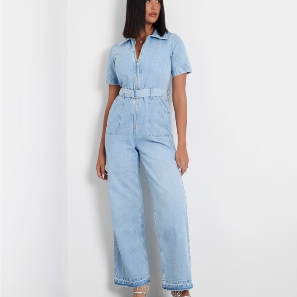 Guess Flare Denim Jumpsuit